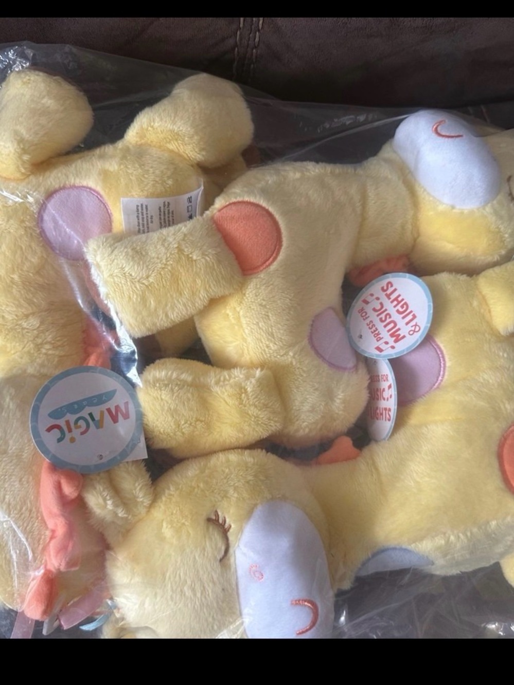 Soft Yellow Plush Giraffe Toy for Kids set of 3